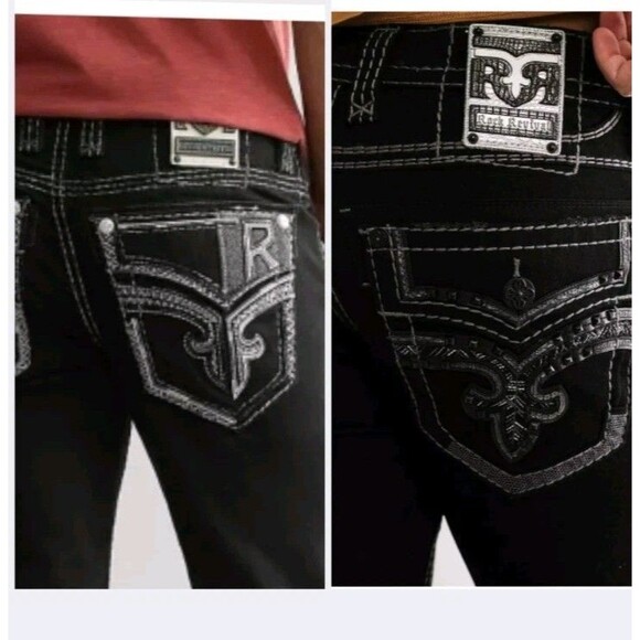 Rock Revival MEN'S Jeans Tanner Straight/Emory Straight Sz 31  Lot of 2 WESTERN - Picture 1 of 10